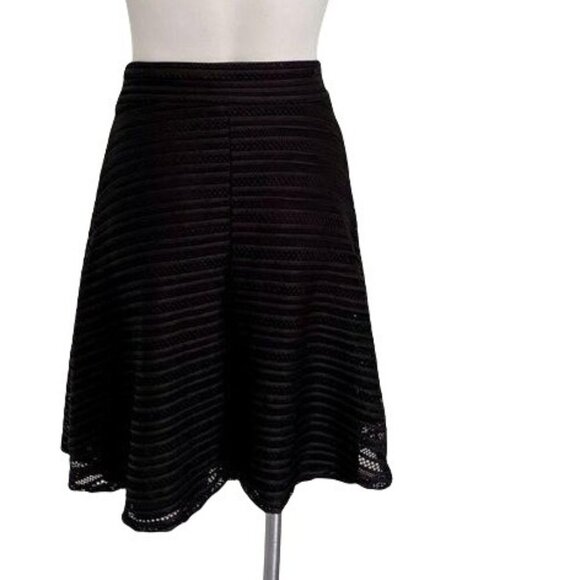 See You Monday Black A Line Skirt Lacy Overlay Women's Size Small - Picture 2 of 7